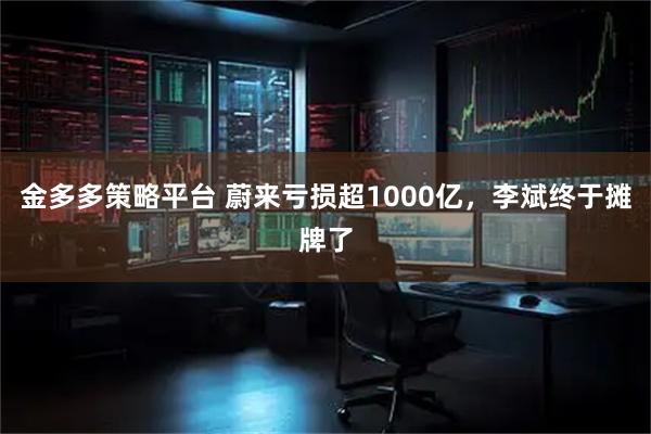 金多多策略平台 蔚来亏损超1000亿，李斌终于摊牌了