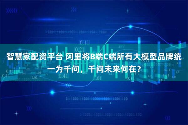 智慧家配资平台 阿里将B端C端所有大模型品牌统一为千问，千问未来何在？